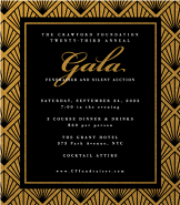 Art Deco Gala Invitation